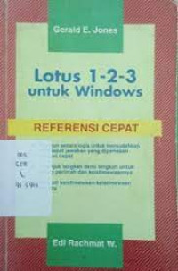 Image of LOTUS 1 - 2 - 3 Untuk windows  Referensi Cepat